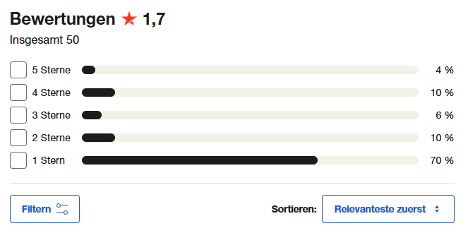 Onvista Bank Bewertungen bei Trustpilot.