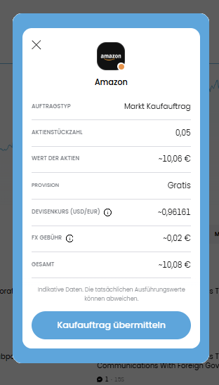Trading 212 Aktie Investition bestaetigen auf der Plattform