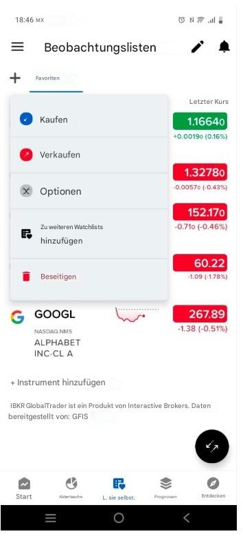 Wie eine Aktie kaufen bei Interactive Brokers