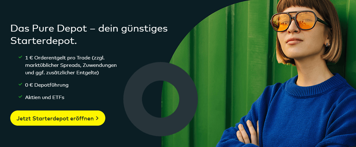 comdirect Pure Depot 2026 als reduziertes Starterdepot mit 1 Euro je Trade