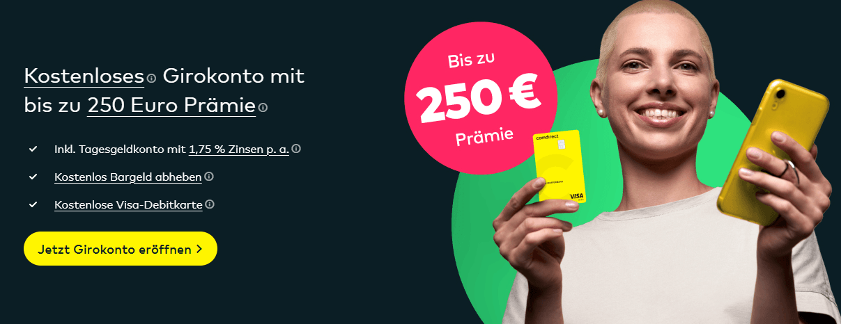 Tagesgeld und Girokonto beim Comdirect