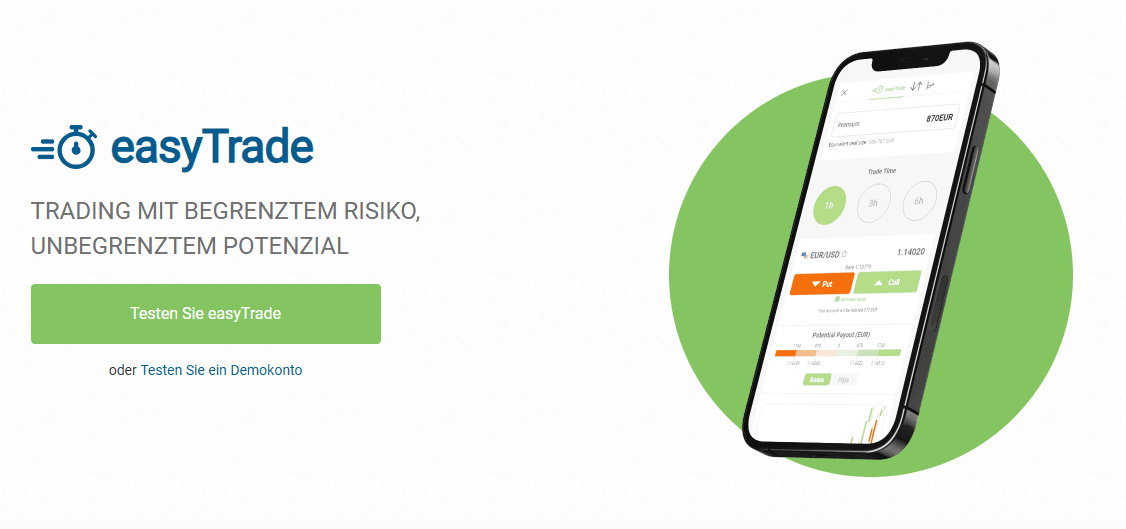easyTrade 2026 mit begrenztem Risiko, null Spreads und ohne Marginanforderungen