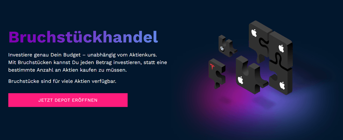 Bruchstückshandel beim Finanzen.net Zero