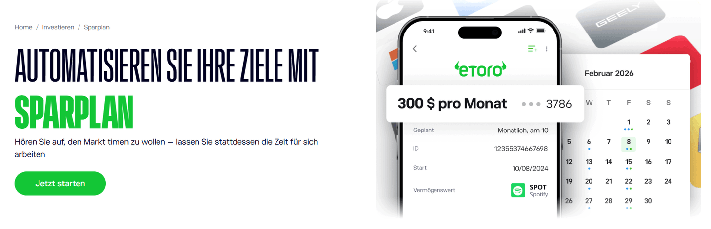 Sparpläne beim eToro