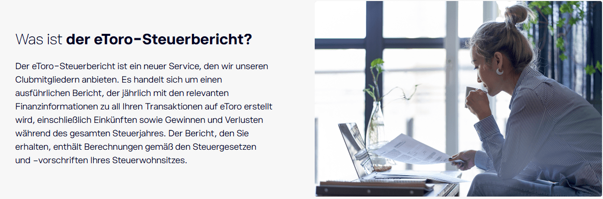 Steuerbericht beim eToro
