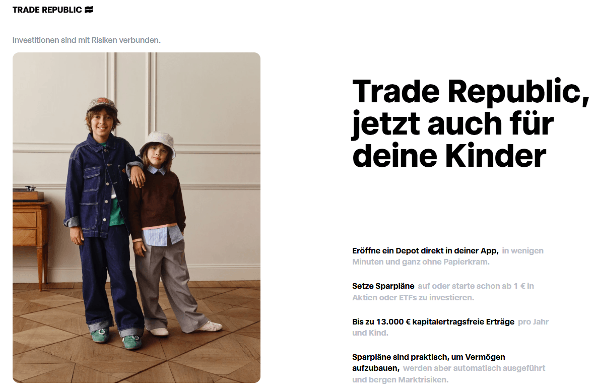 Trade Republic Kinderdepot