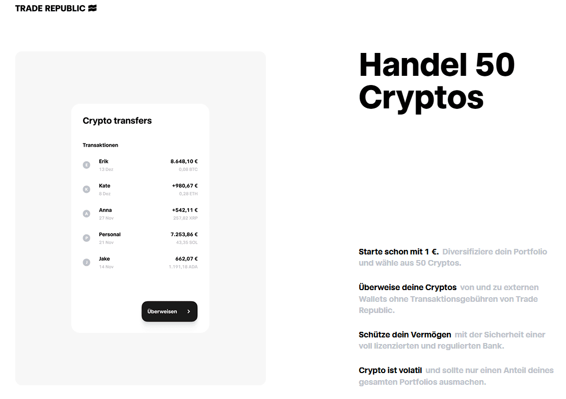 Trade Republic Krypto