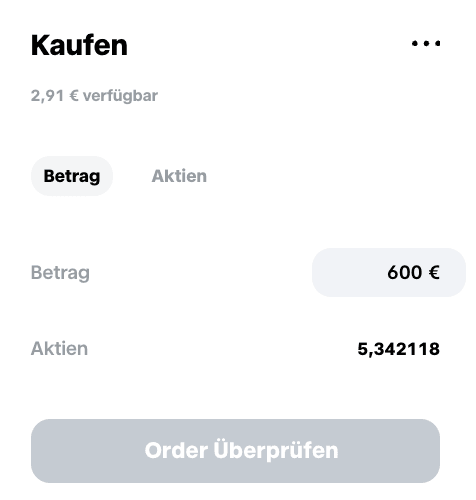 Order des ETF bei Trade Republic platzieren