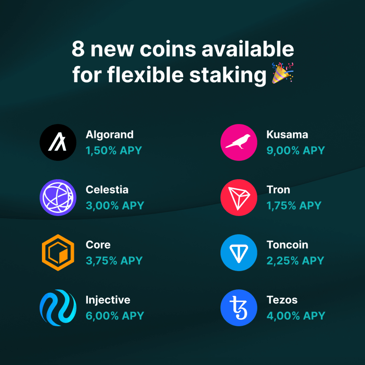 Finst: 8 neue Staking-Coins und APY (Stand: Januar 2026)