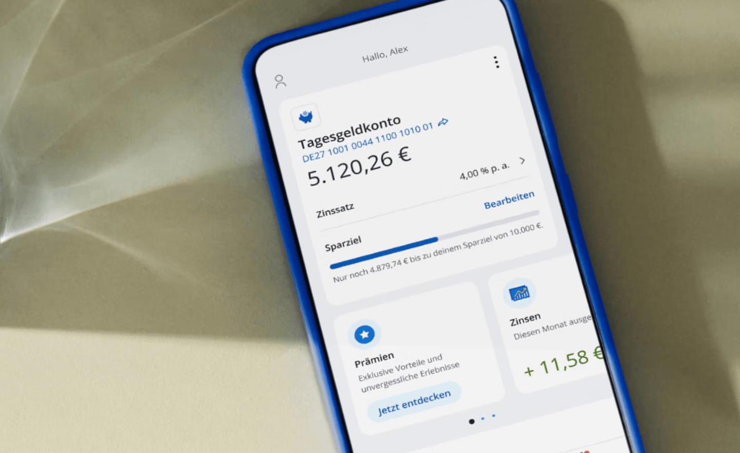 Chase App iOS Screenshot Kontoübersicht Tagesgeld Freistellungsauftrag Mai 2026