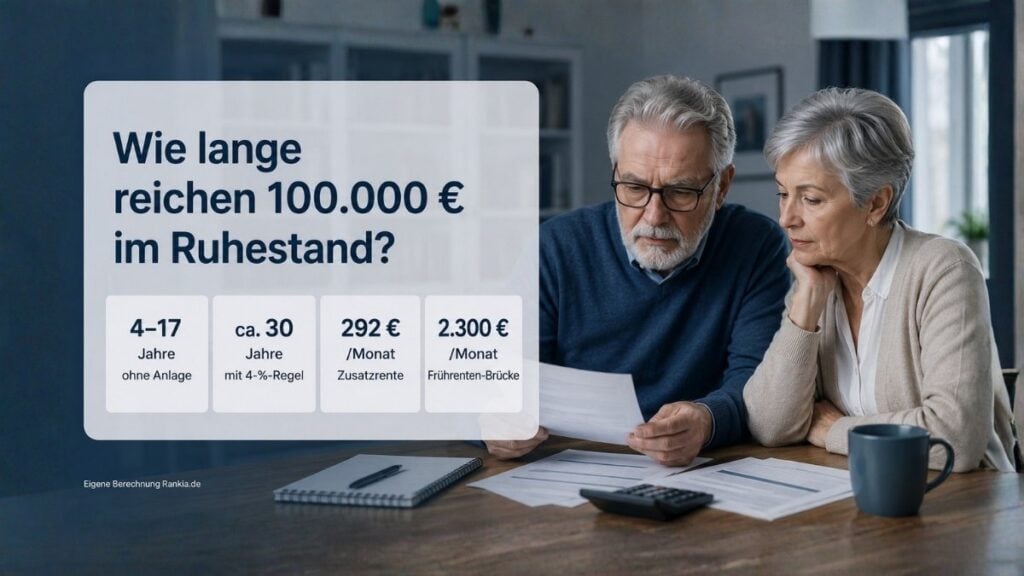 Wie lange reichen 100.000 Euro im Ruhestand vier Szenarien 2026
