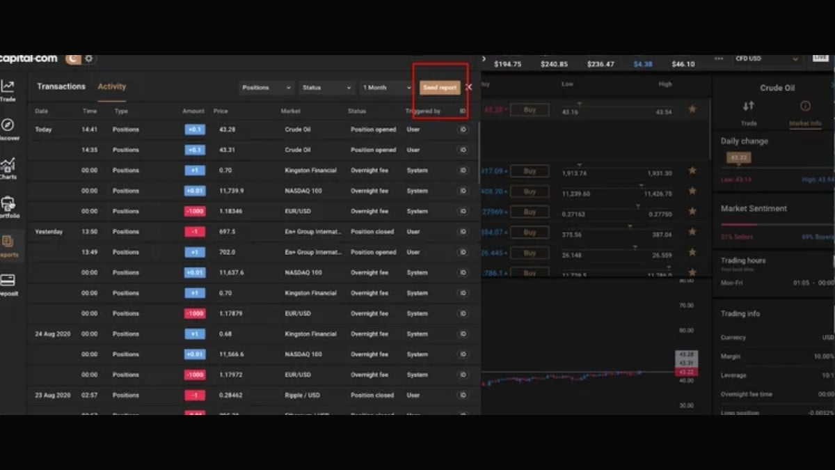 Capital.com Trade Confirmation als Grundlage für die Steuererklärung