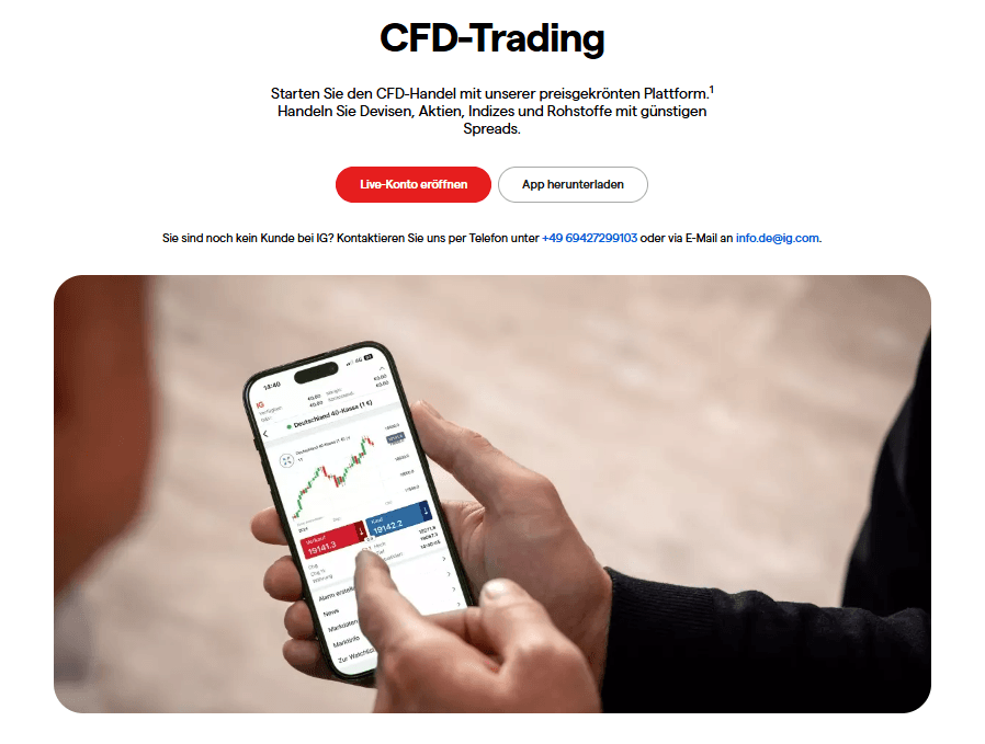 CFD-Trading beim IG-Markets