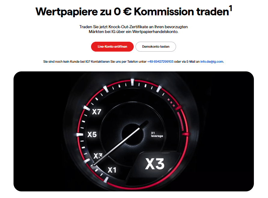 IG Markets echte Aktien