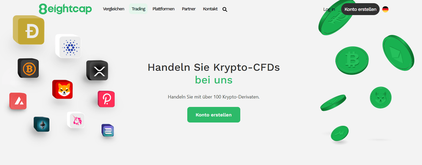 Krypro CFDs beim Eightcap