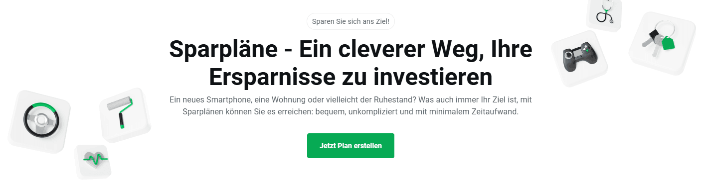 Sparplaene bei XTB auf der Website von XTB