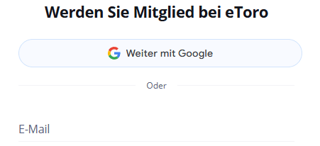 Dritter und letzter Schritt um ein eToro Konto zu eröffnen