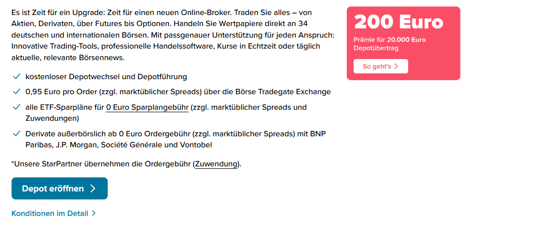 bis 200€ bei Consorsbank sichern