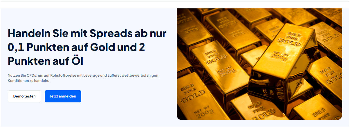 Rohstoff-CFDs bei Pepperstone