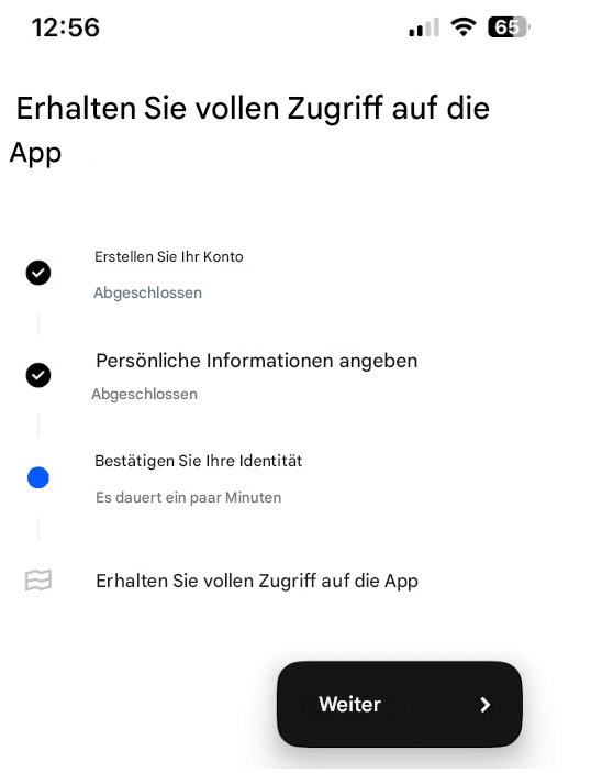 Bestätige deine Identität in der Trade Republic App.