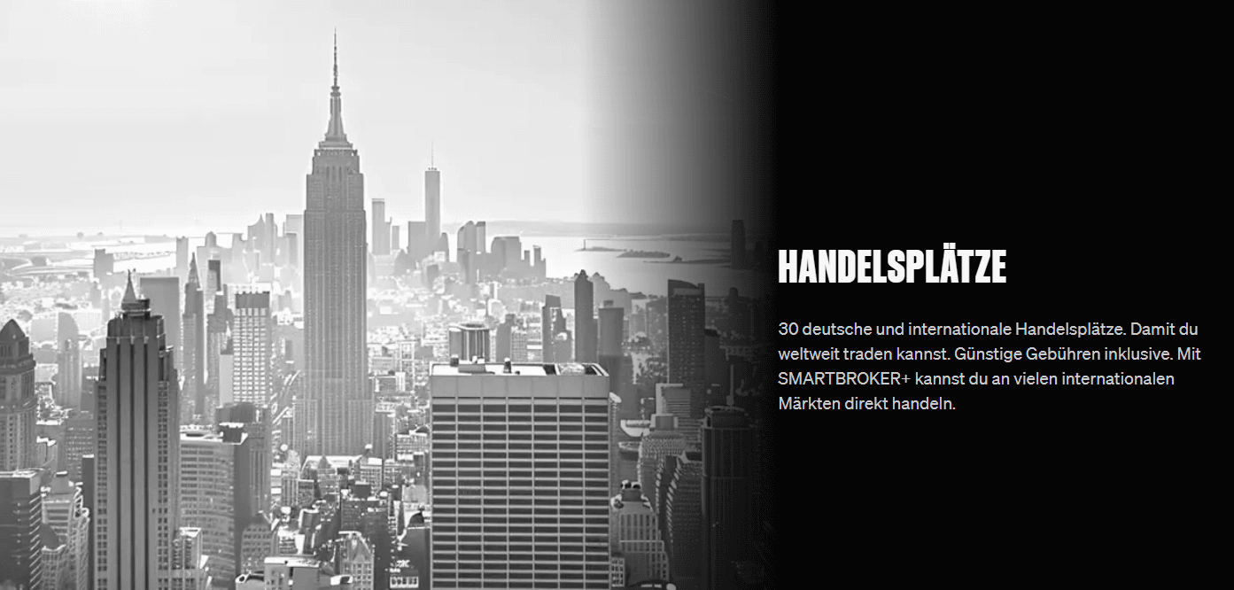 Smartbroker+ Handelsplätze – Xetra, NASDAQ, NYSE, Tradegate und 30 weitere Börsen im Überblick