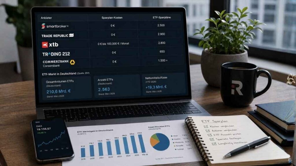 ETF Sparplan Vergleich 2026 — alle Anbieter im Test: Smartbroker+, Trade Republic, XTB, Trading 212 und mehr