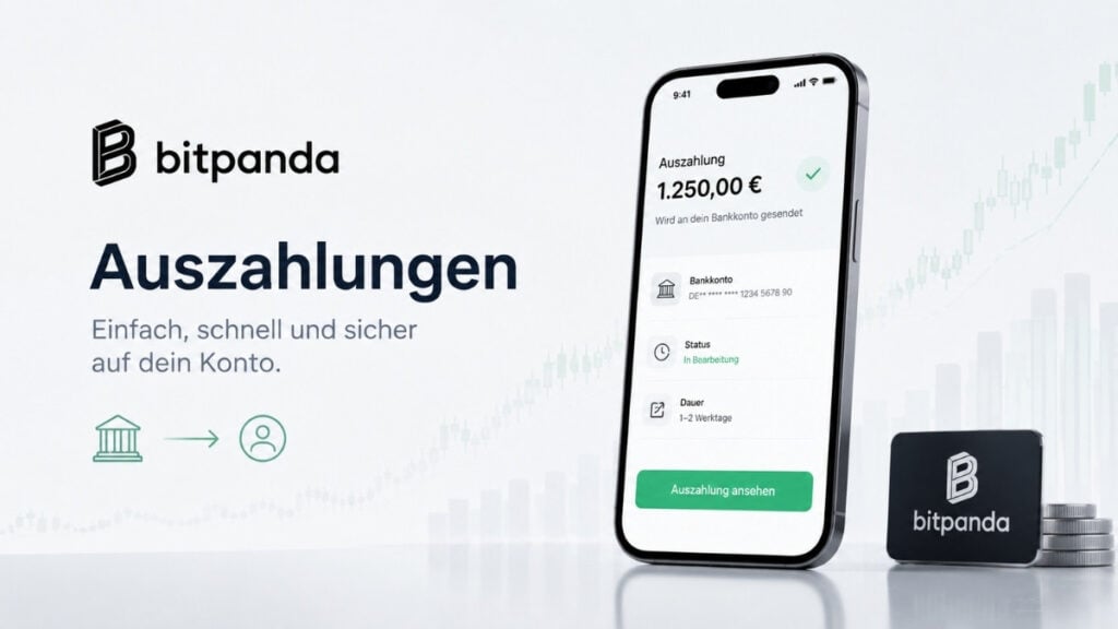 Bitpanda Auszahlung 2026 — Geld und Krypto auszahlen, Gebühren, Dauer und Limits